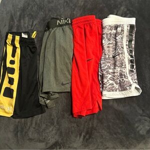 Nike Kids Athletic Shorts Set - Red Boys XL, Camo Boys L, Grey Boys S, B&Y boy M